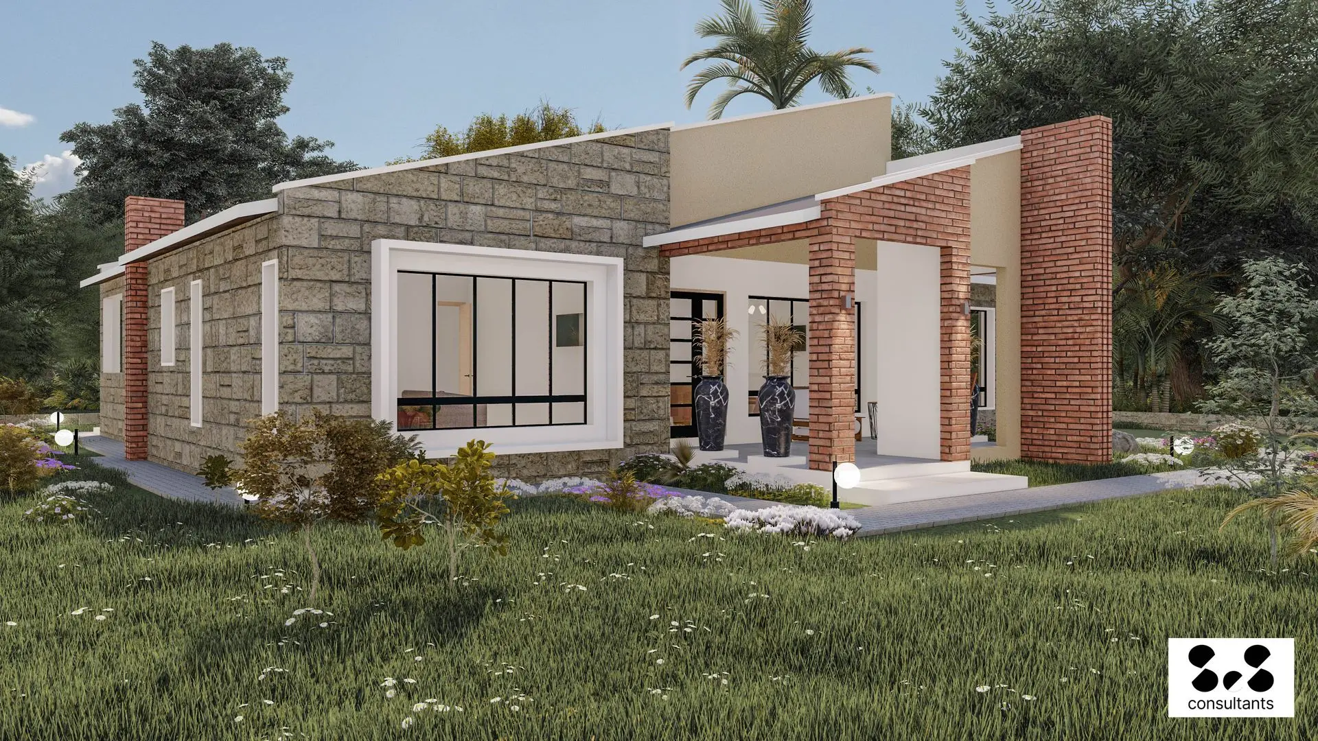 HOUSE OF DIAGONALS: 3 BEDROOM BUNGALOW