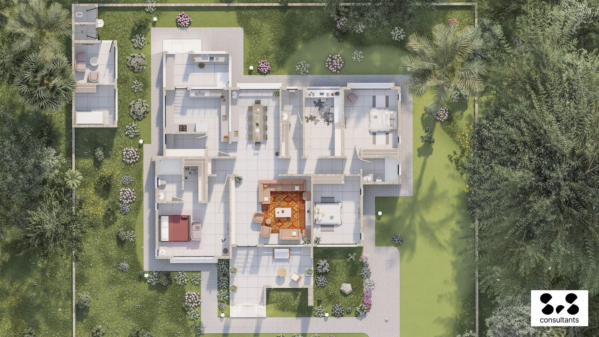 HOUSE OF DIAGONALS: 3 BEDROOM BUNGALOW