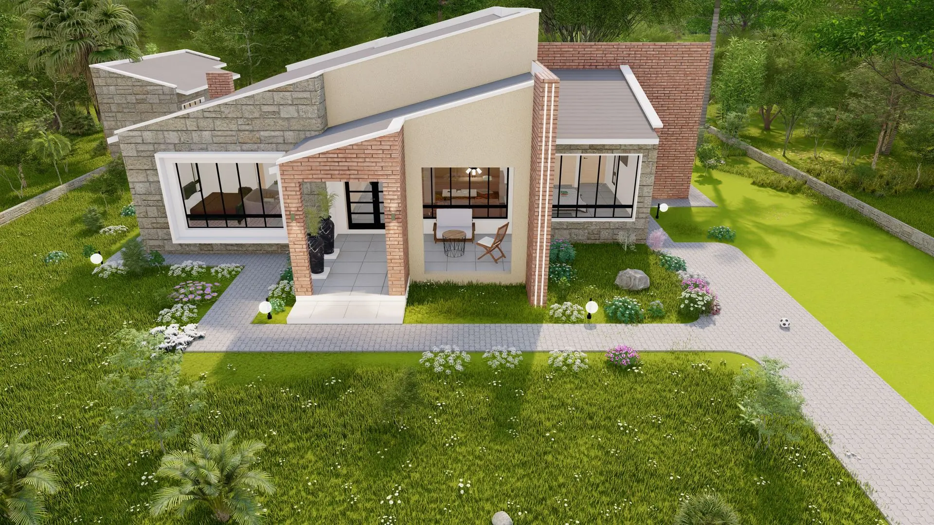 HOUSE OF DIAGONALS: 3 BEDROOM BUNGALOW